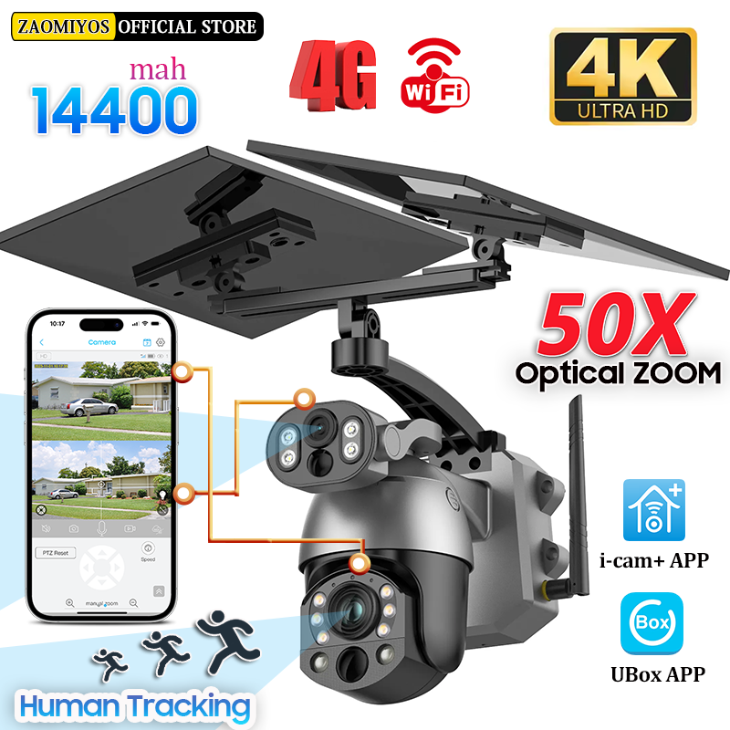 Smart Home Camera Ezviz - 4K 50X ZOOM 10MP Solar Camera
