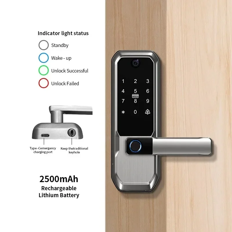 Tuya WiFi Smart Door Lock With - Smart Home Door Lock ulasan dan harga