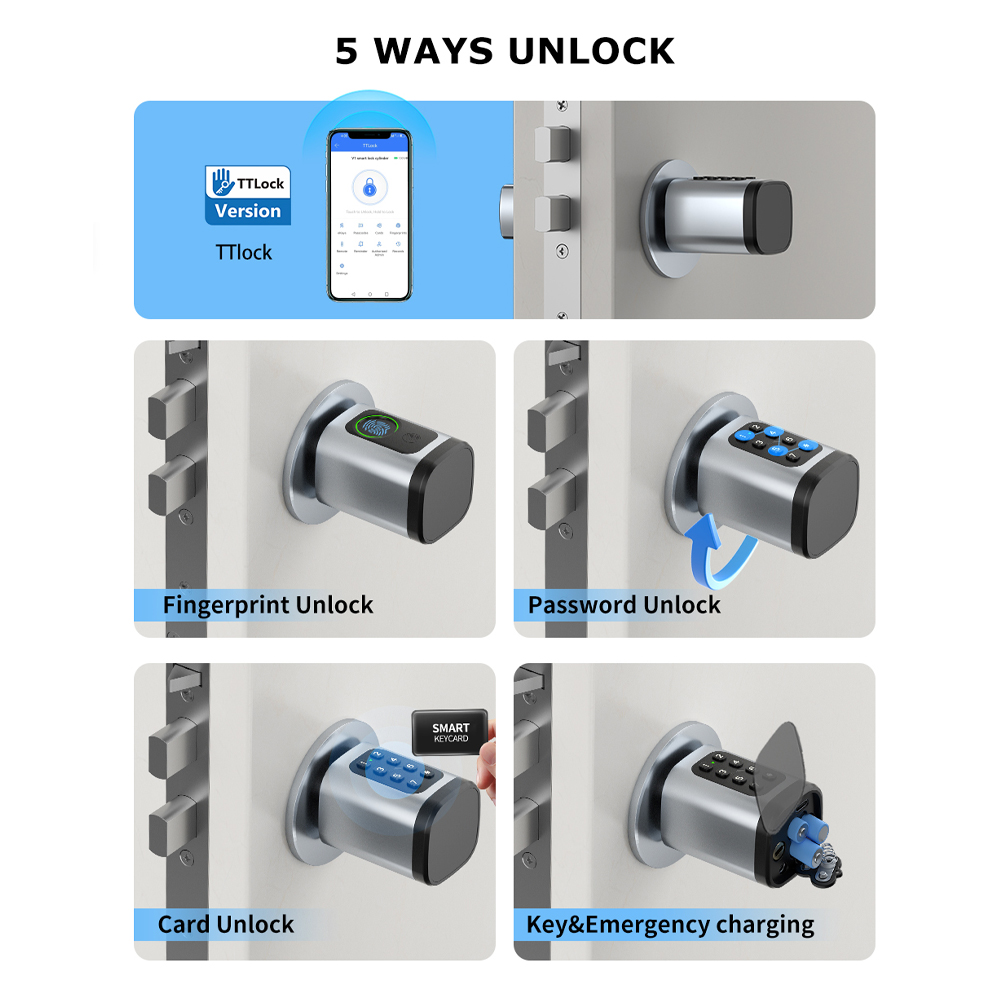 TTLock APP Fingerprint FRID Ca - Smart Home Door Lock ulasan dan harga