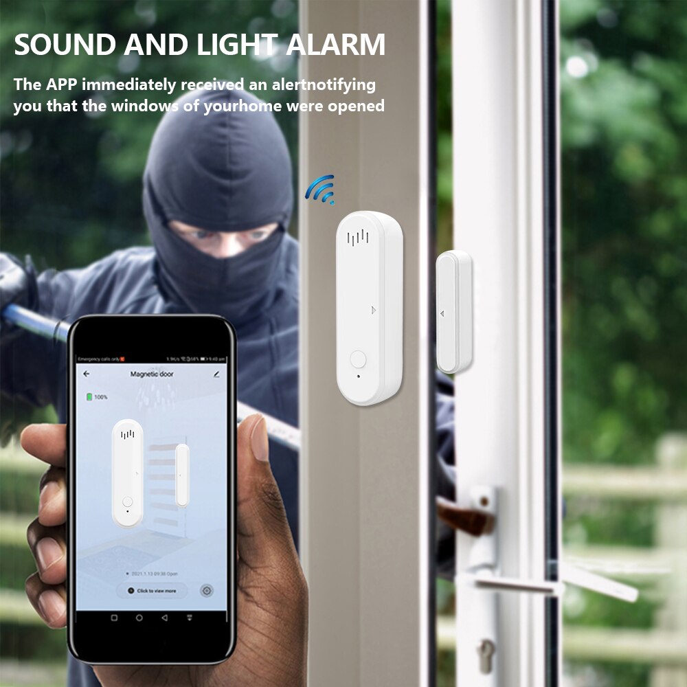 ONENUO Tuya Smart WiFi Door Se - Wireless Door Sensor ulasan dan harga