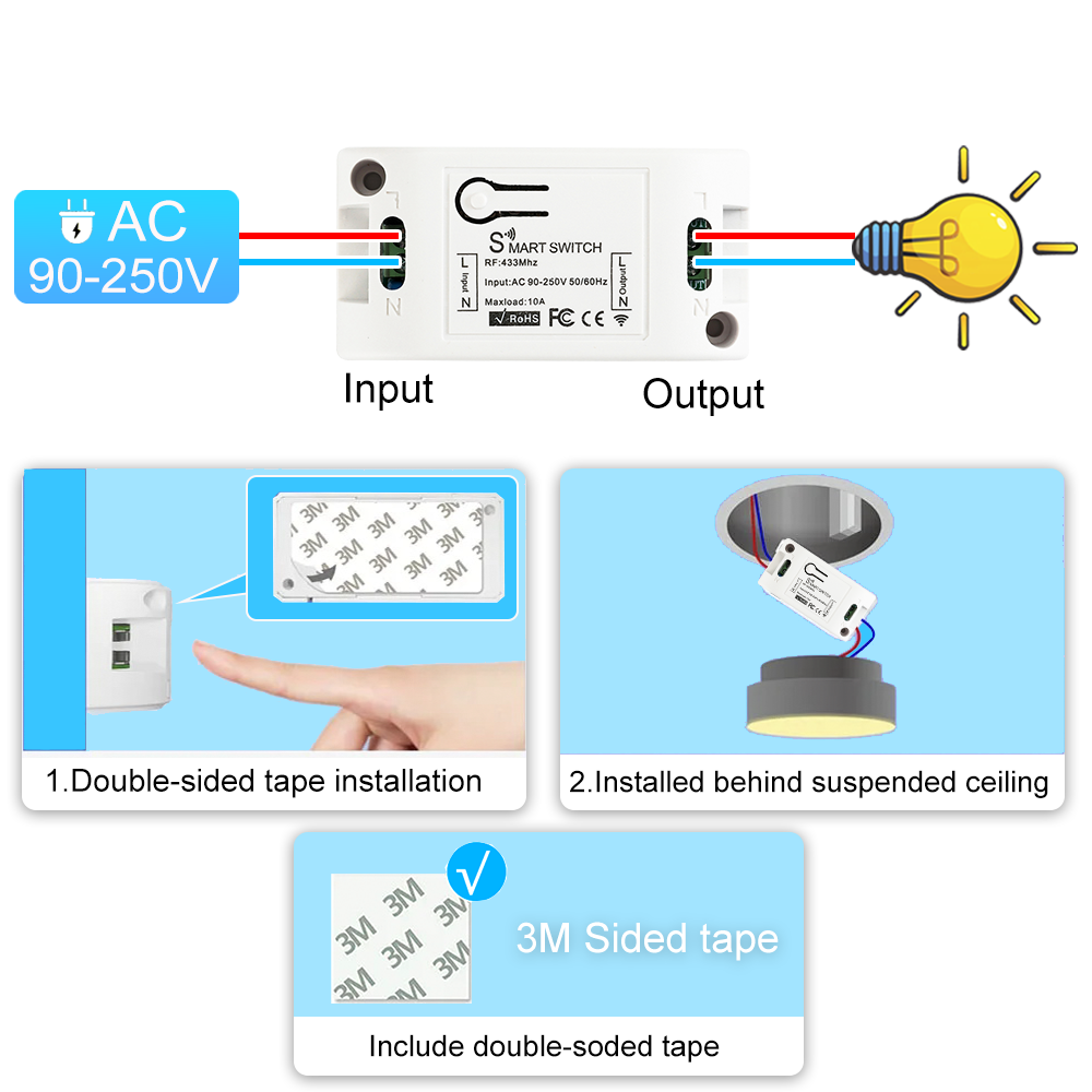 Tuya WiFi Smart Switch RF 433M - Universal Remote Smart Home ulasan dan harga