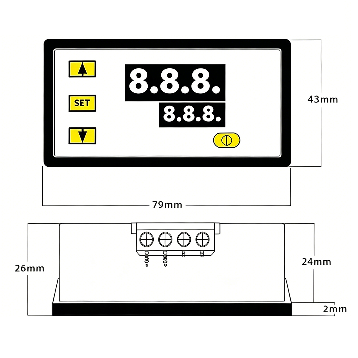 W3230 Digital Temperature Cont - Temperature Sensor ulasan dan harga