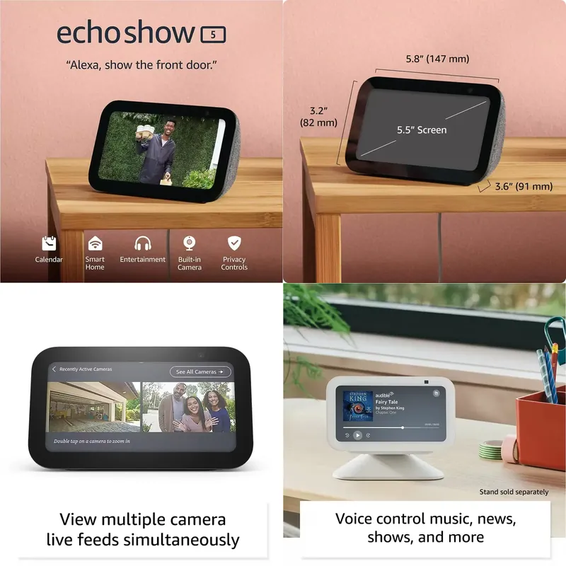 Echo Show 5 Smart Speaker with - Smart Home Video ulasan dan harga