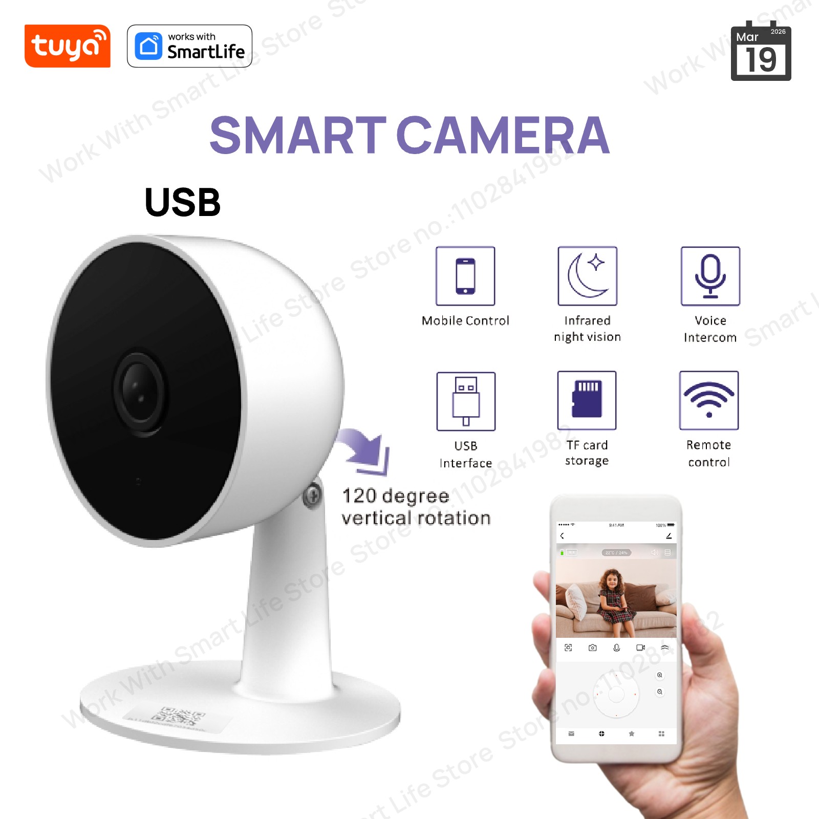 Tuya Smart 2MP HD Indoor Home  - Smart Home Camera Ezviz ulasan dan harga